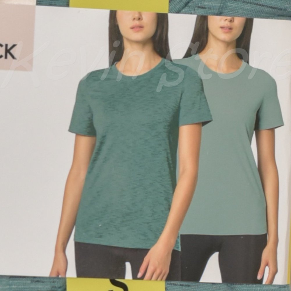 Mondetta Ladies' 2-Pack Crewneck Short Sleeve Tees